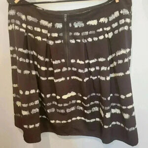 Vera Wang Simply Vera  Brown Print Mini Skirt sz 14